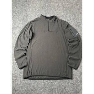 Mens Fleece Arc'teryx Quarter Zip Pullover Green Outdoor Jacket, Size XL